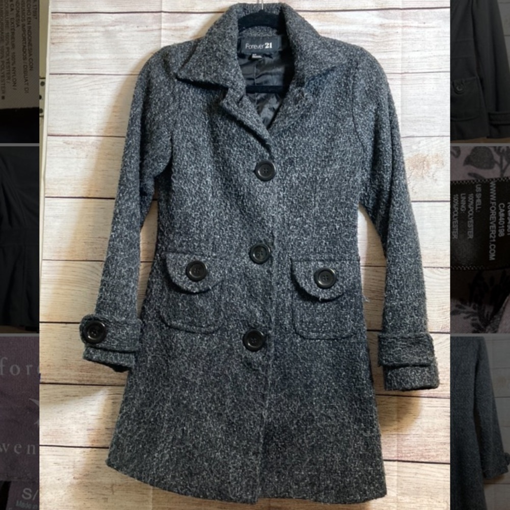 Women’s black Forever21 peacoat